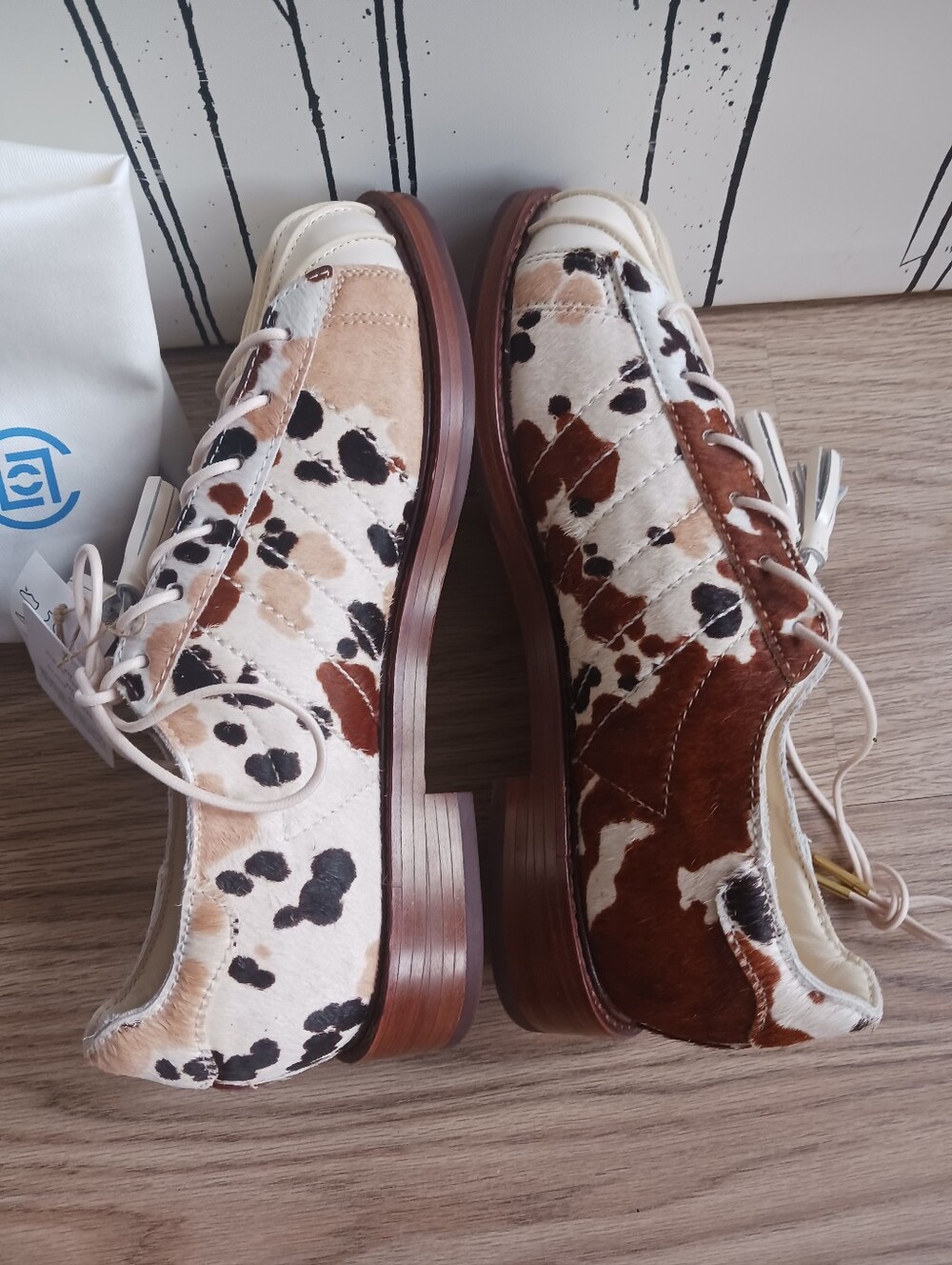 NWT Adidas Originals Dress Shoes Clot By Edison, Dyed Cow Fur, Size Men 6.5 - Picture 9 of 13